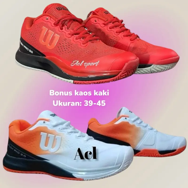 Sepatu Tenis Lapangan Pria Wilson Rus Super Premium