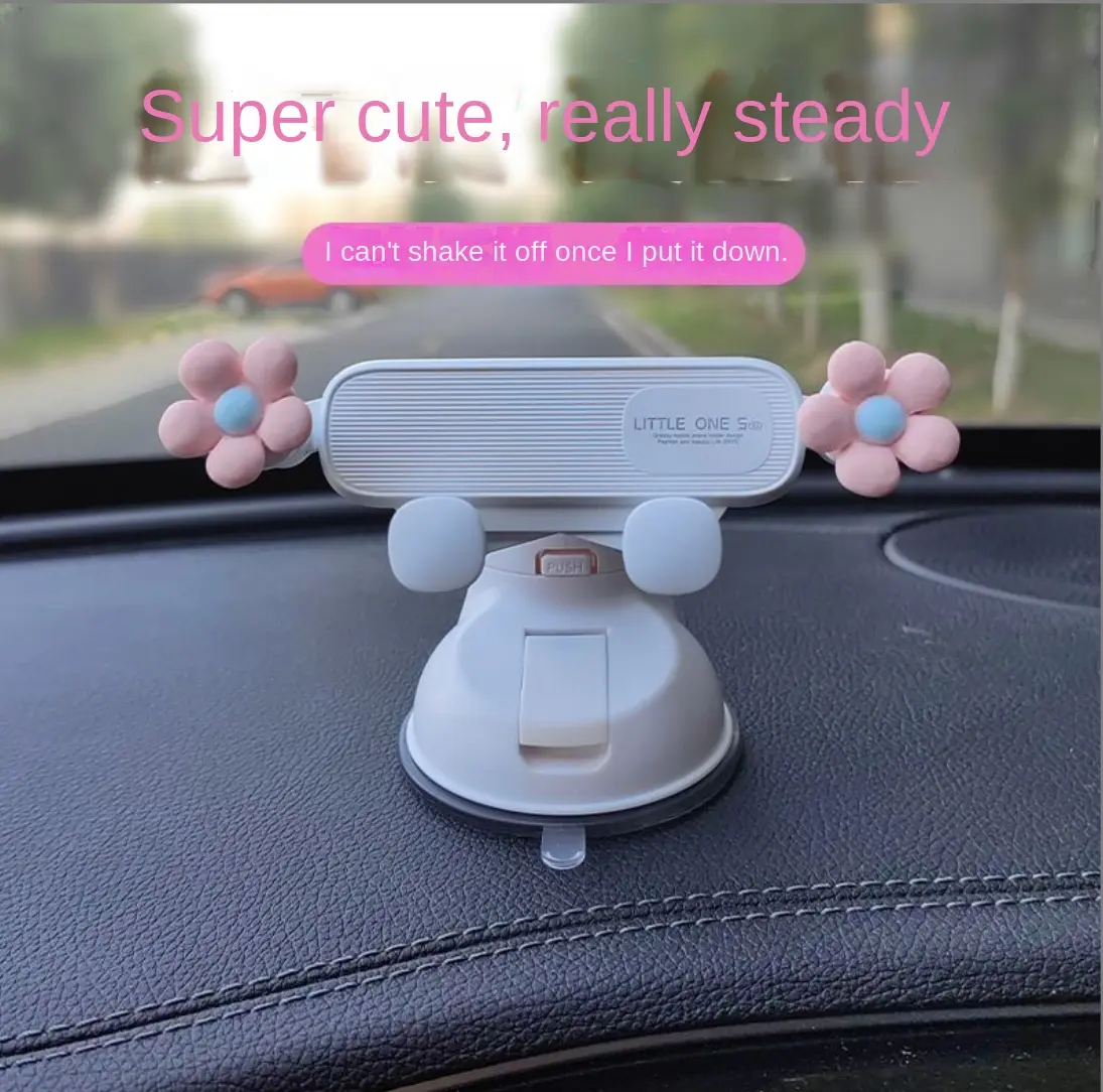 Female driver mobile phone holder, goddess car cell phone stand, car instrument panel suction cup, navigation car