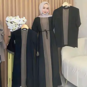 MEDINA ABAYA- Gamis Abaya Bahan Jetblack Pokka Free Ikat Pinggang