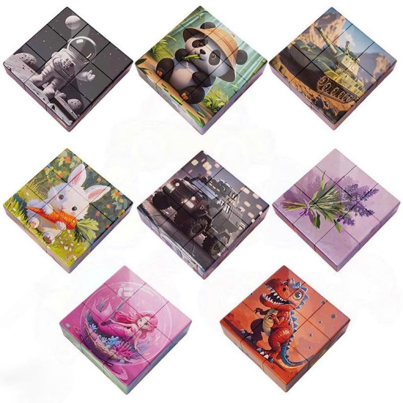  Đồ chơi khối nam châm xếp hình theo chủ đề tặng kèm hộp đựng cho bé khối xếp hình từ tính 3D 