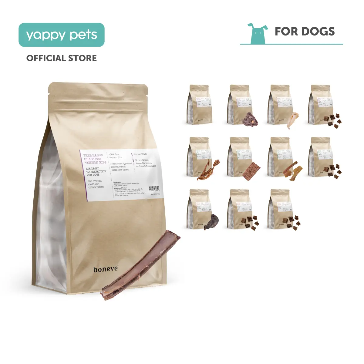 Boneve Air Dried Dog Treats | Single-Source Protein, Hypoallergenic, Complete and Balanced