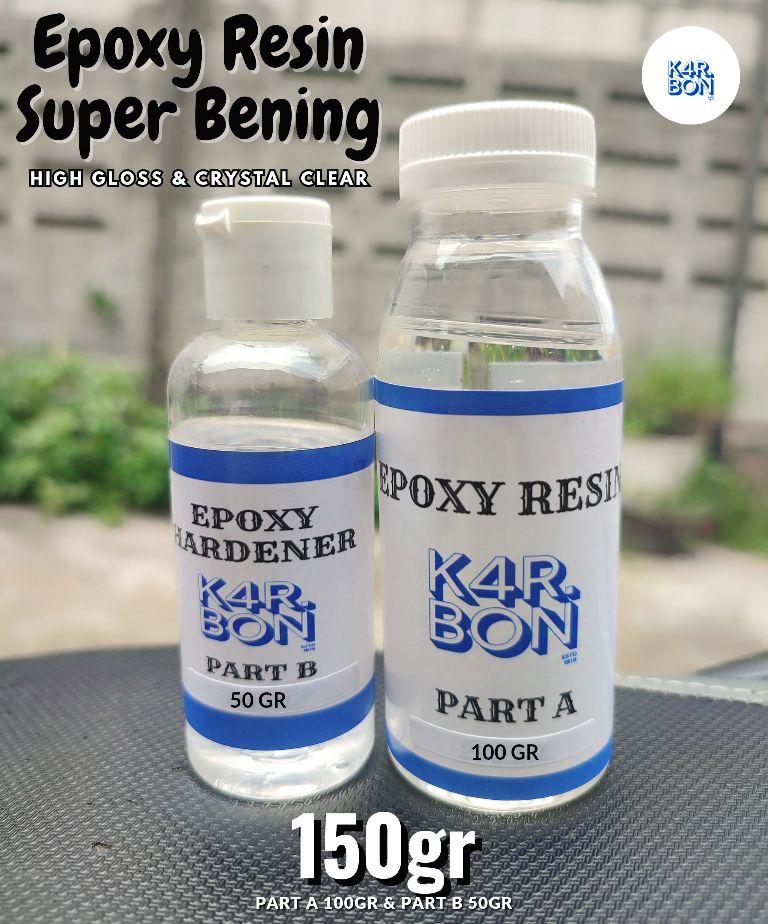 Epoxy Resin Super Bening dan Hardener Kemasan 150gr
