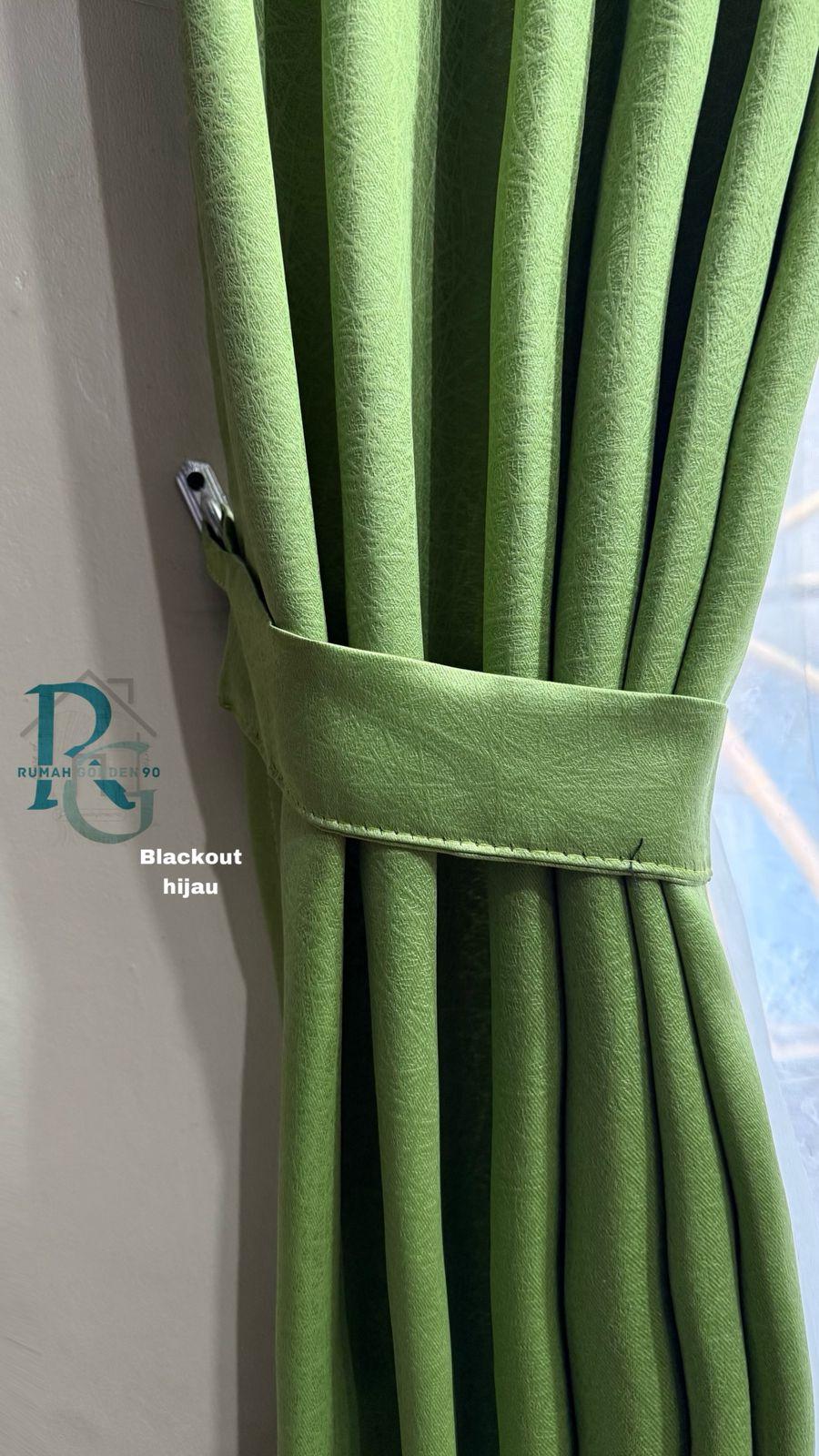Gorden Jendela Dan Pintu Kamar Aesthetic Gordeng Penyekat Ruang Tamu Minimalis Polos Bahan Blackout Tebal Serat Embos sudah terdapat Tali