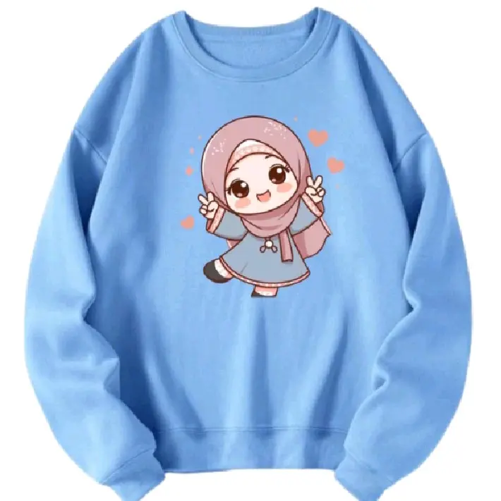 sweater anak karakter hijab cewe 1-12 tahun tshirt 0