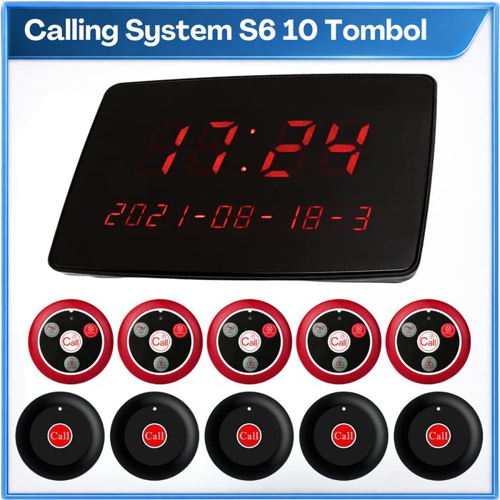Jual Bel Pemanggil Waiterss Paket 10 Tombol Meja Calling System S6 ...