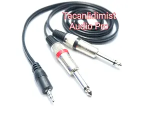 Kabel Mixer ke HP Jack Mini Stereo 3.5mm to 2 Akai Mono Kabel Atn Berkualitas Tinggi Speaker