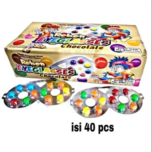 ￼COKELAT KACAMATA / EYEGLASSES CHOCOLATE / TEJE LOVE GLASSES / COKELAT HITAM MANIS ANEKA WARNA / SMILING EYEGLASS COKLAT PERMEN KACAMATA JADUL ISI 40 JAJANAN COKELAT JADOEL JAJANAN KECIL 0