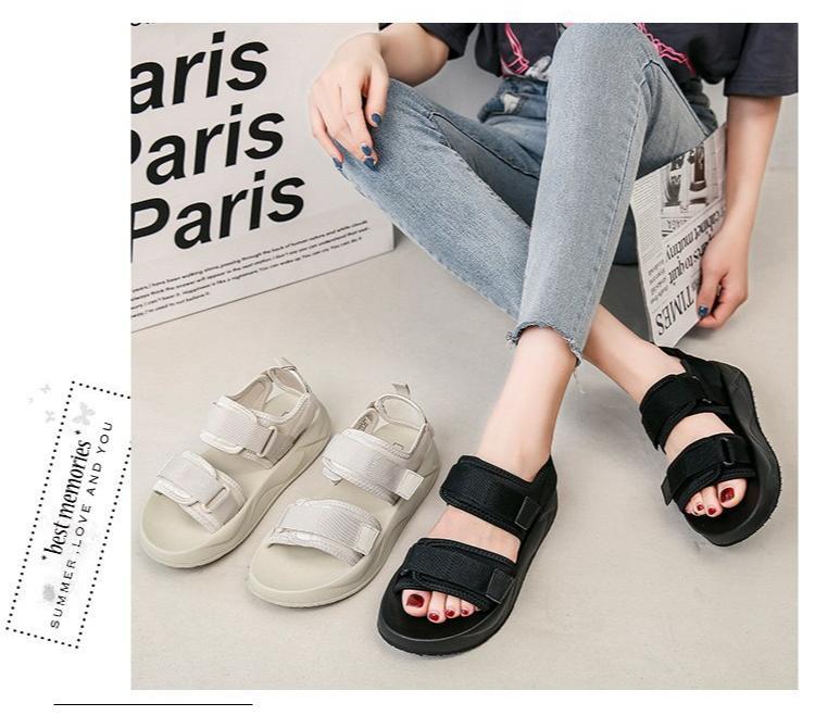 Product Introduction of [100% Import& Barang ready] Sandal Casual Wanita Import / COD / INS/Sandal Wanita/Korea Karet Jelly Wanita Velcro/Sandal Tali Sendal 22