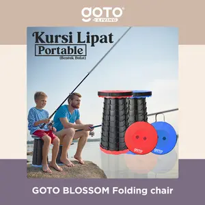 Goto [COD] Blossom Folding Chair Kursi Lipat Bulat Outdoor Camping Portable