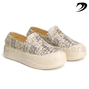 Dinasty Sepatu Wanita Fashion Slip on - 2180 Sepatu Motif Etnik Stylish Karet Merah Shoes