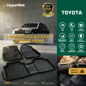 [GARANSI SEUMUR HIDUP] HyperMat Premium Karpet Mobil TPE | TOYOTA | Anti Air Anti Slip | 100% Presisi | 0 Formaldehida | Tidak Berbau | Gratis Ongkir