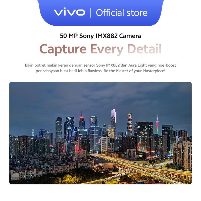 [NEW LAUNCH] vivo V50 Lite 4G (8/256) Borderless Immersive Screen, Sony IMX882, 6500mAh Battery+90W Flashcharge, AI Erase 2.0, All-round Impact Resistance 3
