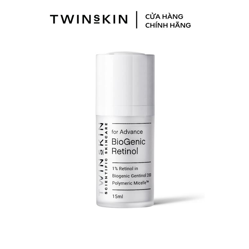 Kem dưỡng dành cho da dầu, mụn, lão hóa NÂNG CAO TWINS SKIN Biogenic Retinol 1.0% For Advance Travelsize 15ml