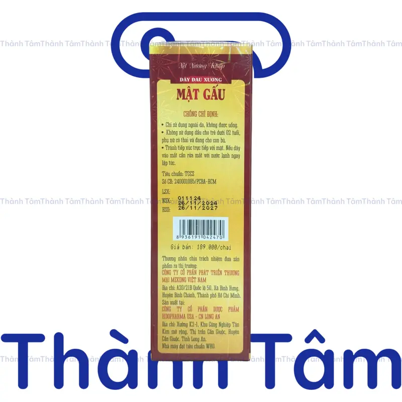 Combo 2 (Đỏ) Dầu thảo dược MẬT GẤU 100 ML Giảm Căng Cơ, Làm Ấm, Thoải Mái Khi Vận Động 4