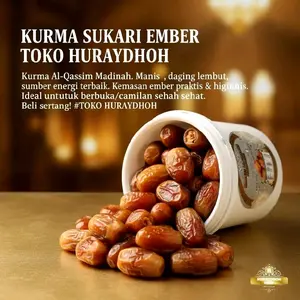 Kurma Sukari Ember 850grm Sukari Al-Qassim Madinah Food Snack