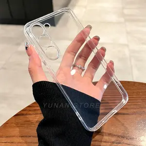 Crystal Clear Soft Case TPU SAM A55 A15 A54 A14 A35 A25 A34 A24 S23 FE S24 Ultra Plus Casing Silikon Bening Transparan Softcase