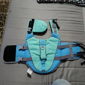 PetLucky Waterproof Pet Swimming Vest Life Jacket with Chin Support Small Big Dog Baju Renang Anjing
