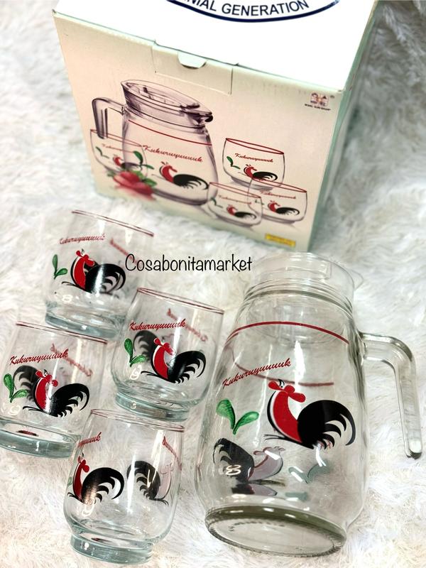 TEKO SET CANTIK Kukuruyuuuk Drink Set (5PCS) Gelas 0