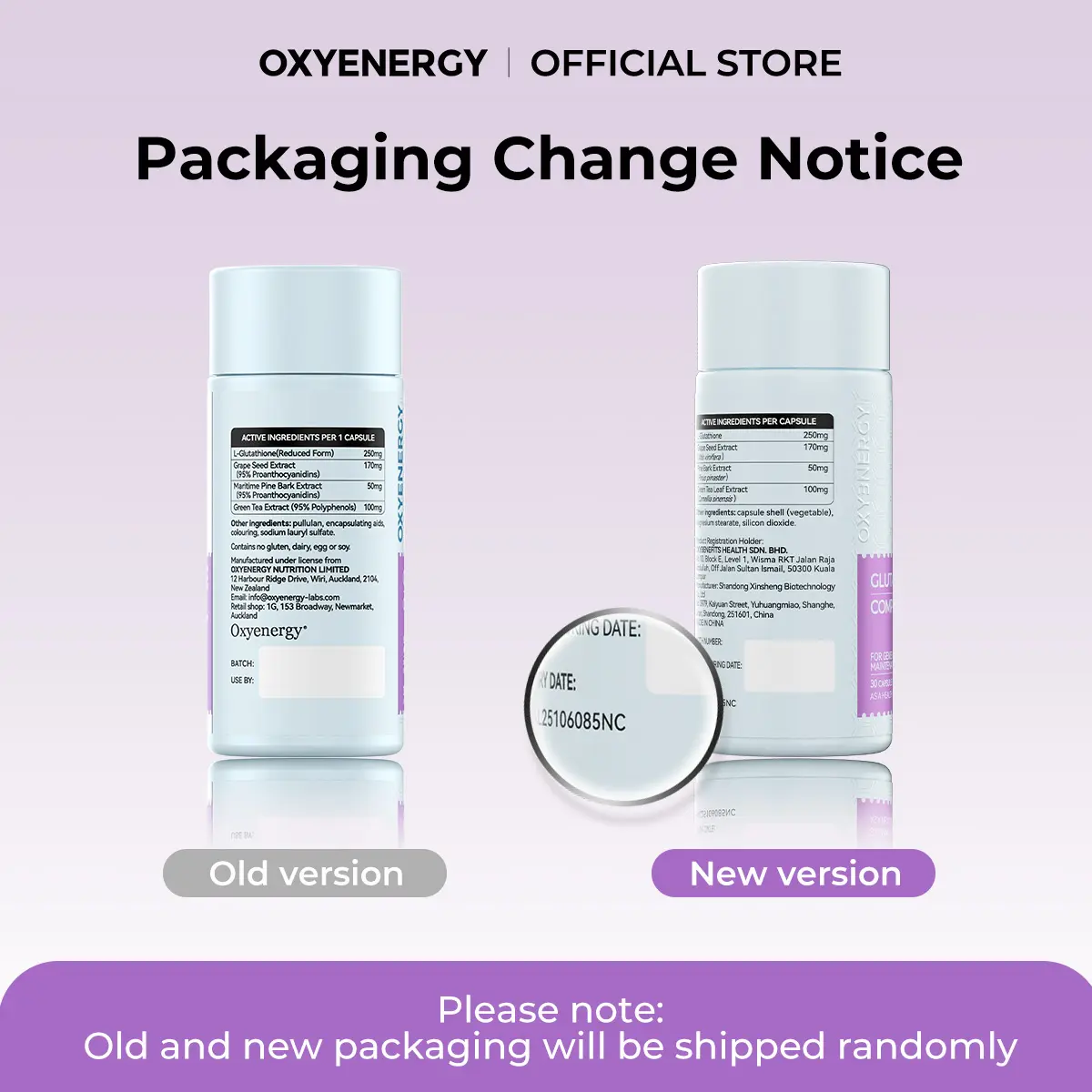OXYENERGY Glow-Gard, 30's, Brighten Skin Tone & Inner Radiance, HALAL, MAL Registered