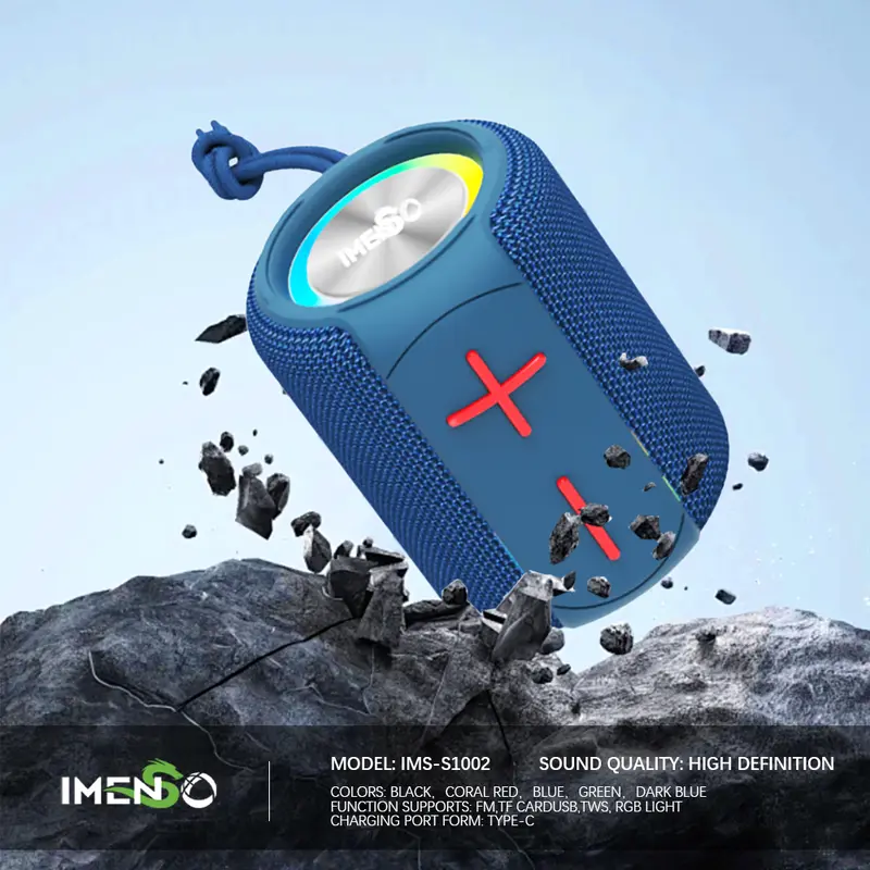 IMENSO Speaker Bluetooth Portable Mini Full Bass With RGB Light RB 120 BT V5.2 1200mAh Bergaransi IMS S1005 3