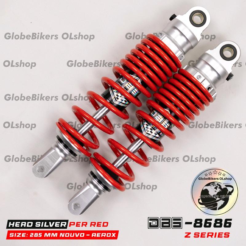 Shock DBS Z-Series 8686 Asli untuk Motor Aerox 155, Nmax New/2020, Nmax Old, PCX 150, Nouvo, Nouvo Z - Harga Grosir Termurah 8