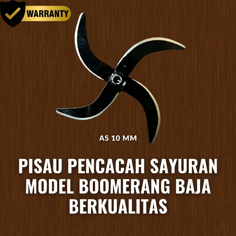 Pisau Pencacah Serba Guna Model Boomerang Material Baja Berkualitas Premium - Solusi Cacah Sayuran & Pakan Ternak Jadi Lebih Cepat, Rapi, & Mudah! | Alat Pemotong Multifungsi Cocok untuk Petani & Peternakan | Super Tajam & Efisien Kitchenware Ayam Kuning 1