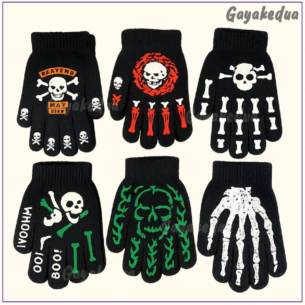 Sarung Tangan HITAM Motif Tengkorak Pria Dewasa