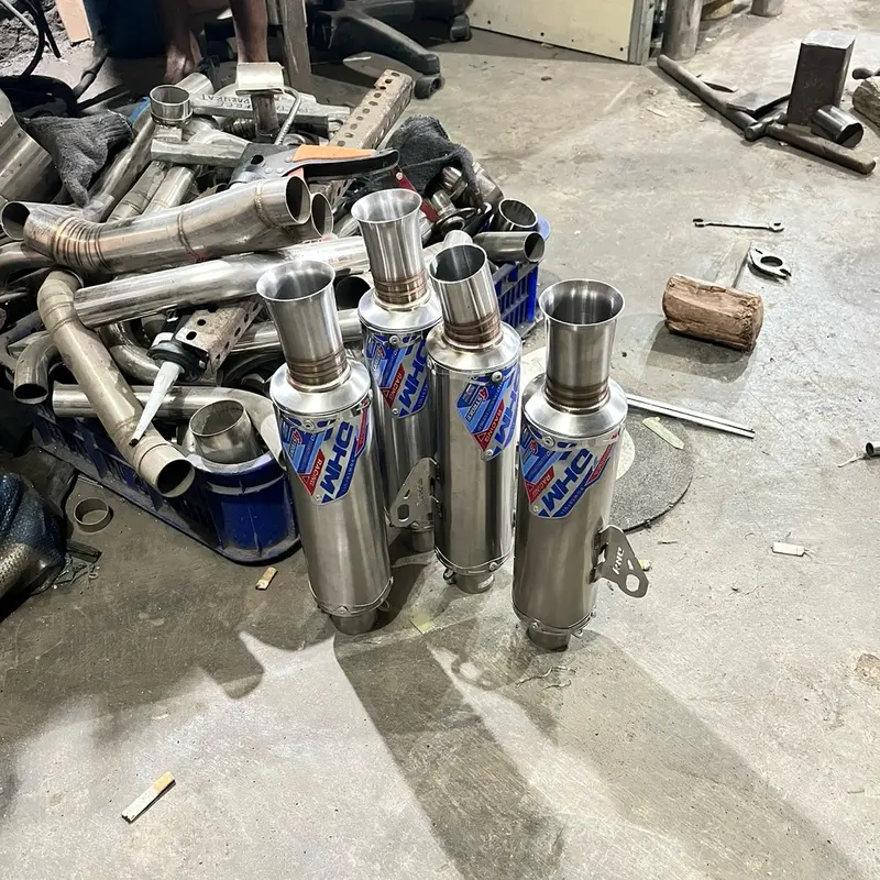 Silincer Knalpot All Matic Inlet 38/42/45/50 Original DHM Racing Exhaust Motorcycle Kendaraan Mesin 4