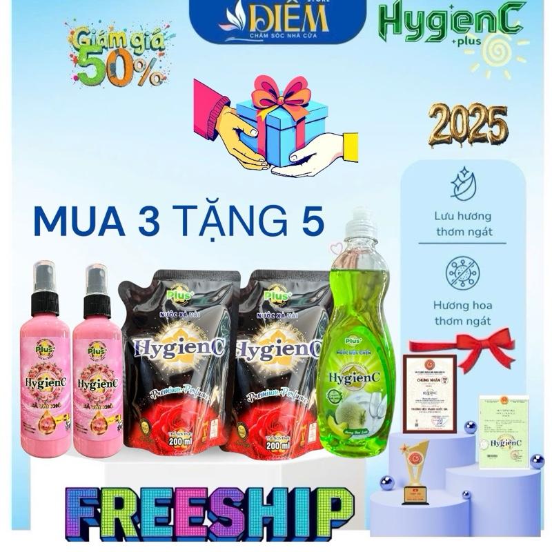 QUÀ TẶNG KM Combo 5 Quà -1 NRC 400ML + 2 Túi Xả Vải + 2 chai Xịt Thơm Quần Áo