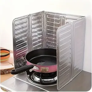 Aluminum Durable Protection Foldable Convenience Practical Baffle Plate Kitchen Stove Splatter Screen Kitchen Accessories