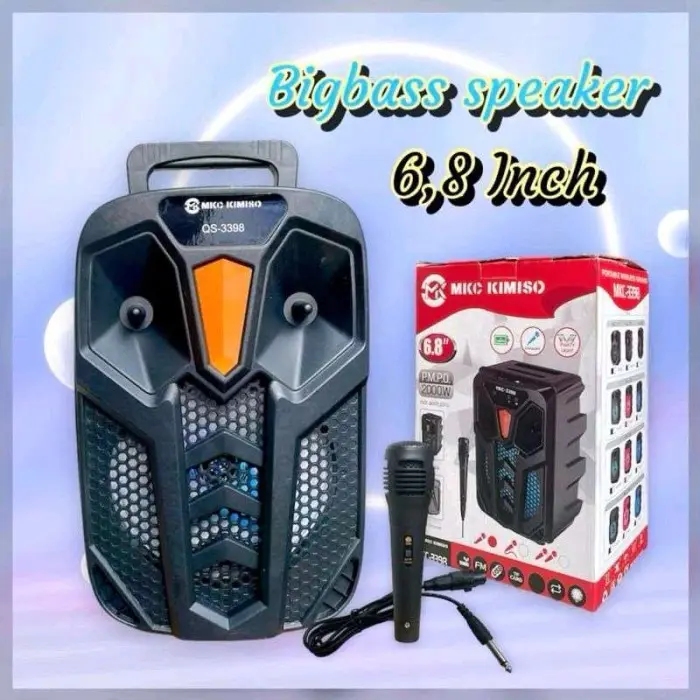 COD SPEAKER WIRELESS KIMISO QS 3398 SPEAKER KAROKE 6,8 INCH FULL BASS Bluetooth