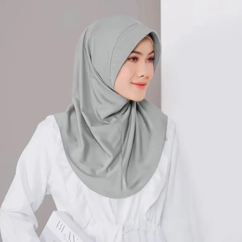 ￼Jilbab Sport Instan Pet Besar Size M / Hijab Instan Jersey Premium / Hijab Sport / Kerudung Bergo 2