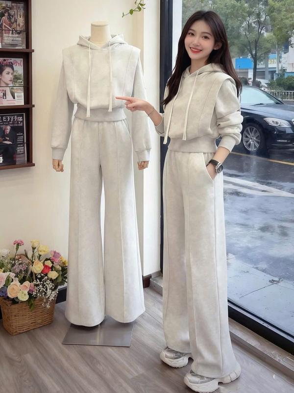Bộ Áo Hoodie Nỉ Có Mũ Quần Ống Đứng Thời Trang Nữ Thu Đông,Sét Đồ Bộ Áo Hoodie Nữ Chất Nỉ 2 Da Cao Cấp S700