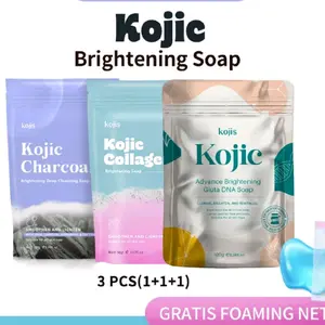 KOJIS KOJIC BRIGHTENING SOAPP + KOJIC LULUR HITAM Mencerahkan Membersihkan Tubuh Wajah