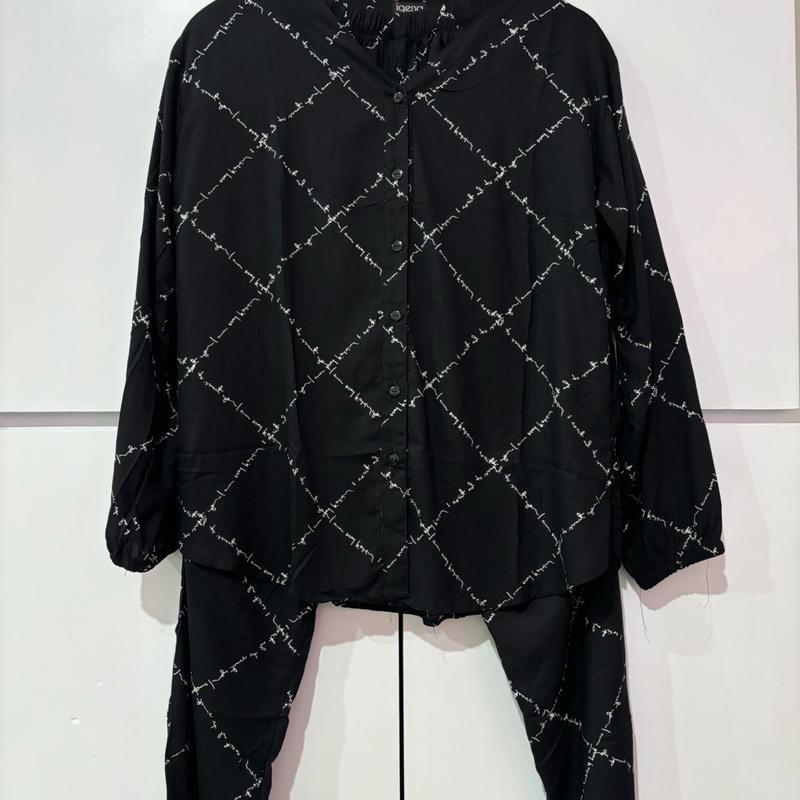 Oneset Rayon Lengan Panjang Piyama Wanita 6