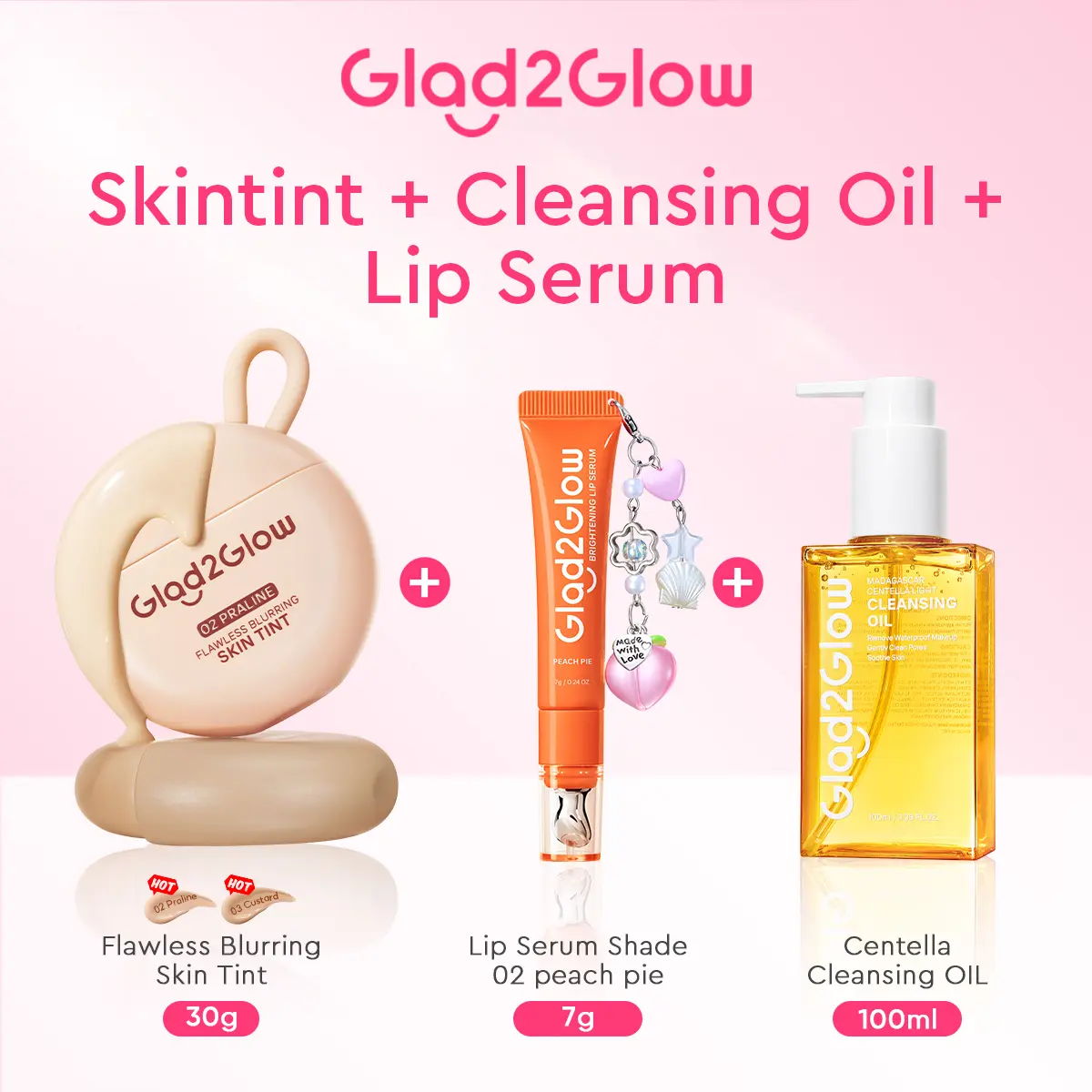 [3PCS] Skintint + Cleansing Oil +Lip Serum 02