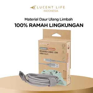 Arti Braided Cable USB-A to C 1.5m - Kabel Tahan Lama Ramah Lingkungan Pengisian Cepat dan Kuat