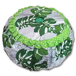 Sarung Tudung Saji Bulat Diameter 56cm Karet Keliling Bahan Katun Disperse Lembut Motif Batik Elastis dan Aman untuk Keluarga Dilapisi Busa di Bagian Atas