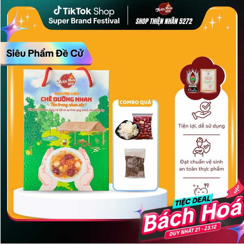Set Chè Dưỡng Nhan 14 Vị Size Lớn 500gr Shop Thiện Nhân 5272 - Tặng Kèm 1 Túi Táo 1 Túi Yến & 1 Túi Hạt Chia