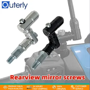 【READY】1PCS Arm Bracket Spion Full CNC 360 Degree CNC Mirror Leg Rotator Universal Motorcycle Aksesoris