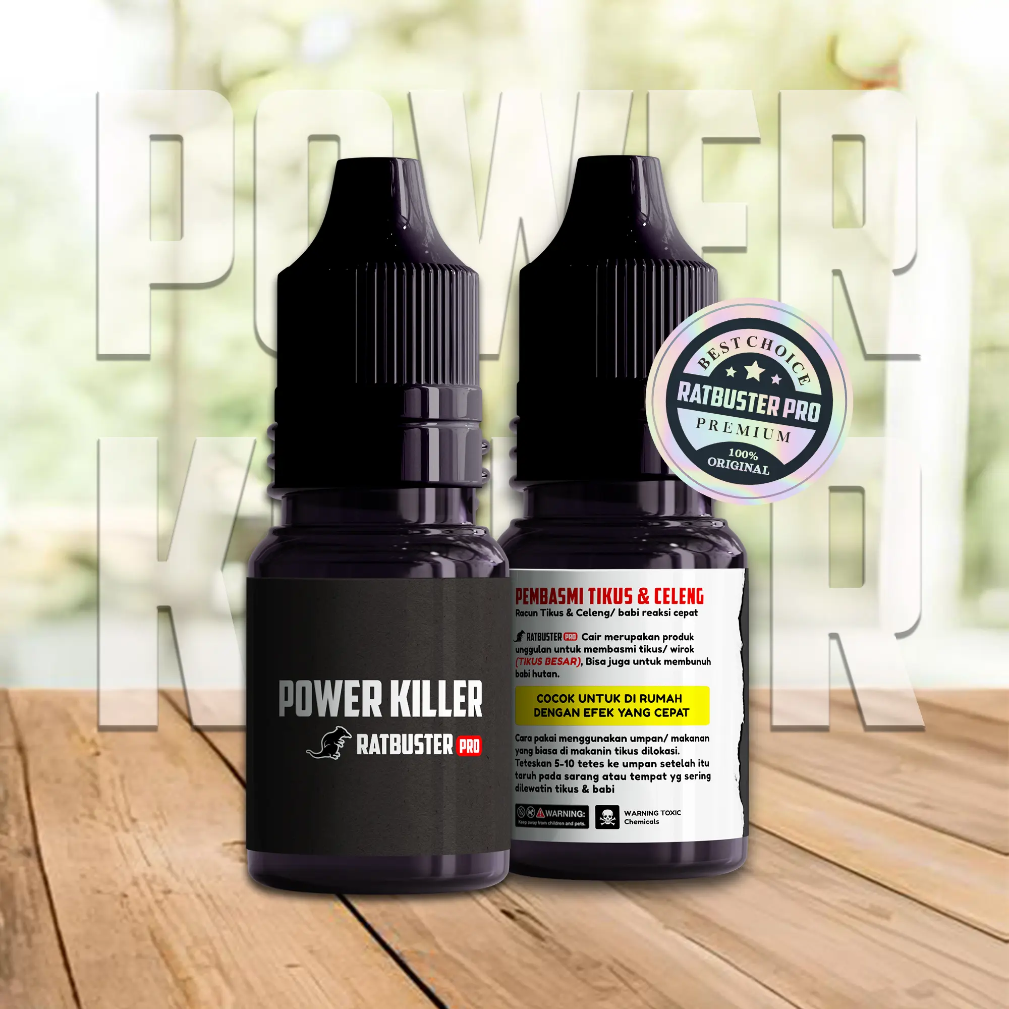 POWER KILLER CAIR - Rodentisida Dosis Tinggi Ampuh Untuk Hama Tikus [GRATIS DI PAKET PEMBELIAN RATBUSTER PRO]