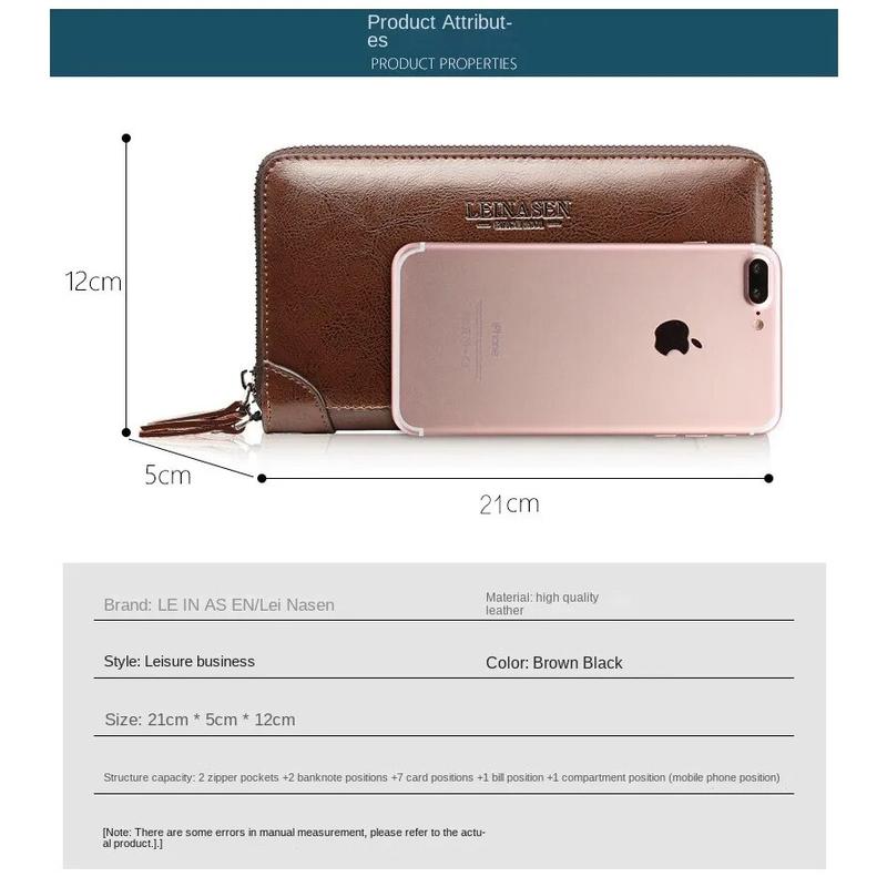 Dompet Panjang Pria Kulit Import Original Weixier Premium Waterproof Hand Clutch Bag Dengan Slot Kartu Kulit PU Berkualitas 3