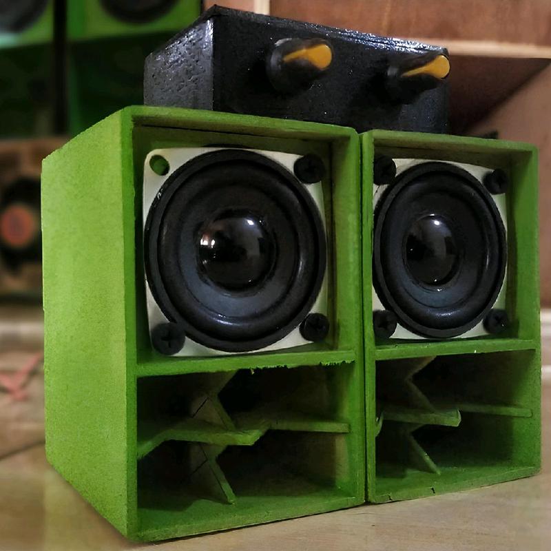 paket miniatur sound siap bunyi 2inc double 1