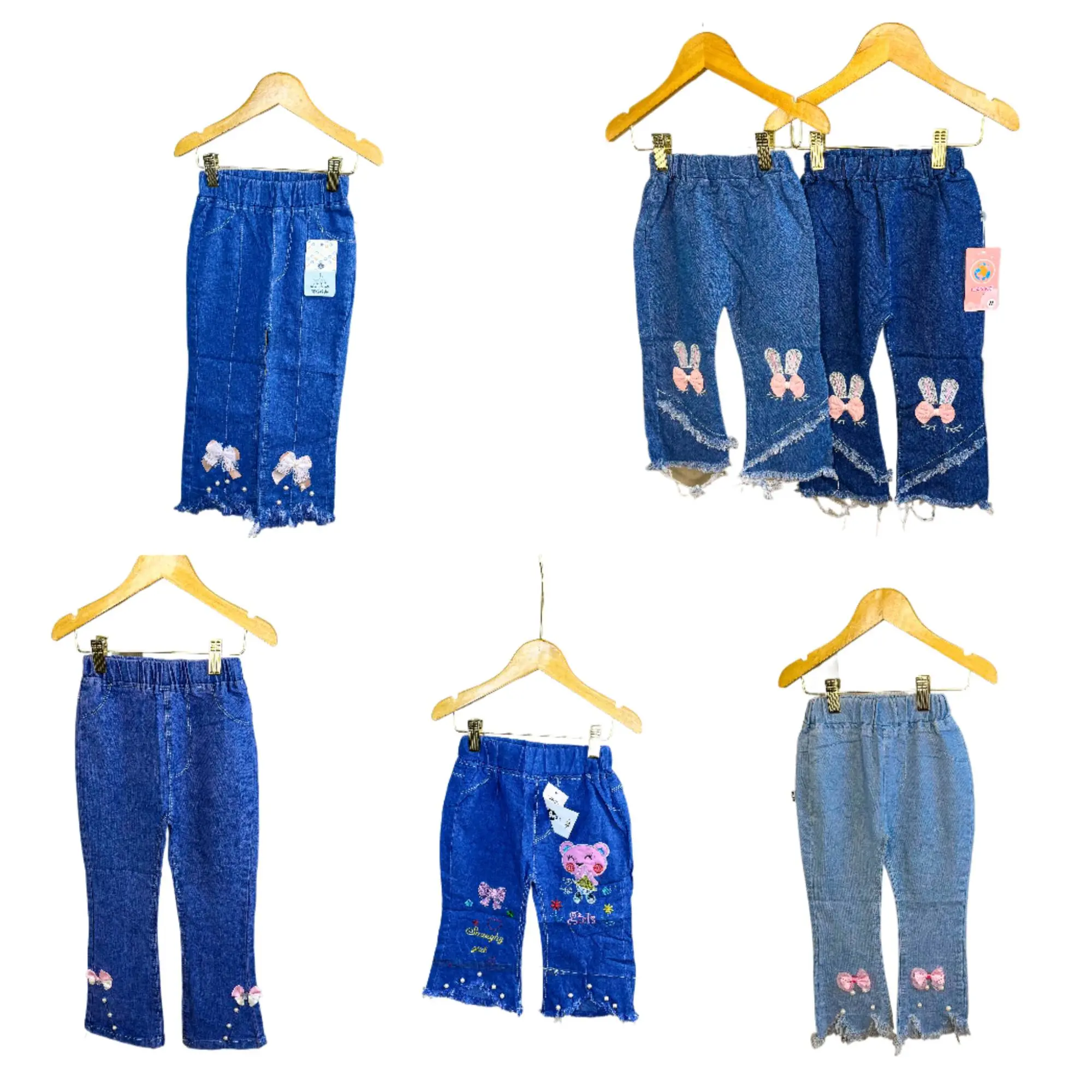 Bass Fashion Celana Jeans Anak Perempuan Cutbray 1-12 Tahun Celana anak Cutbray
