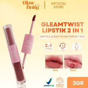 MINIPINK GleamTwist Double Headed Liquid Lipstick 2in1 Lipstik Long Lasting Waterproof BPOM - MP017
