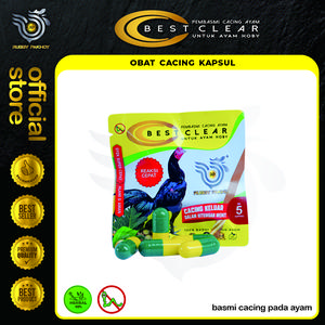 BEST CLEAR OBAT CACING AYAM LAGA PALING AMPUH MENGELUARKAN CACING (PCS)