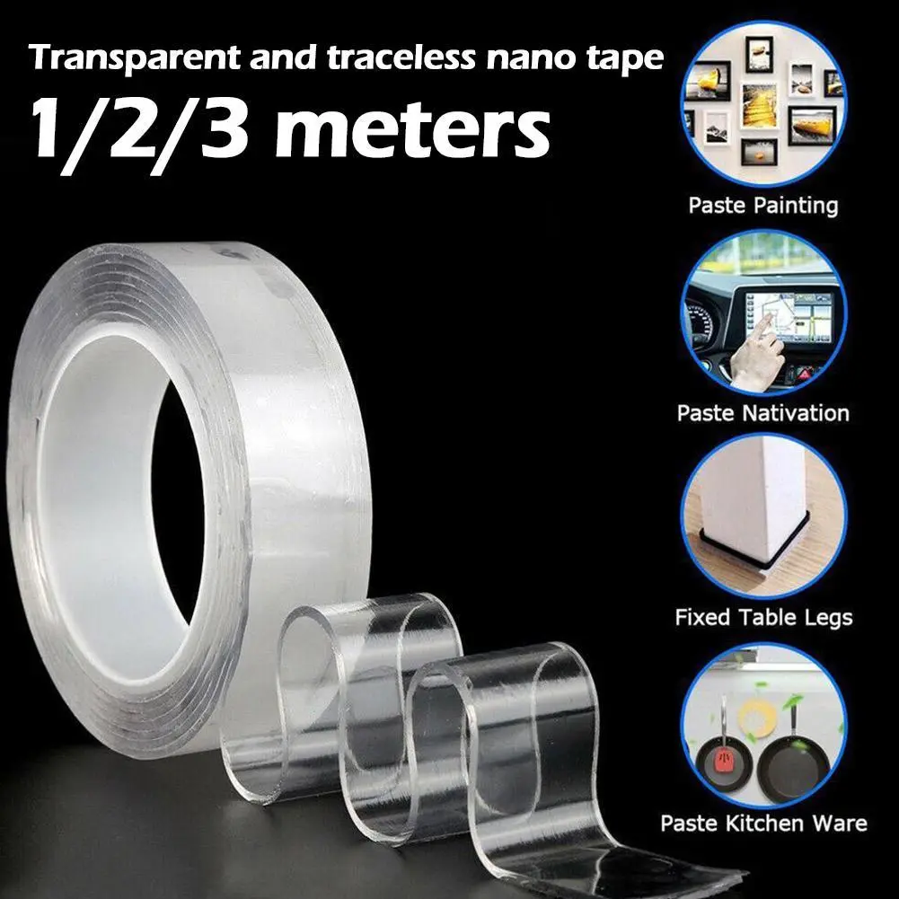 Nano Tape Double-Sided Multifunction Strongly Sticky Traceless Sided Strips Adhesive Super C0W7