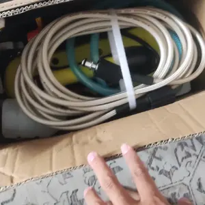 REAIM Jet Cleaner 600bar Alat Cuci Mobil 800W Motor dengan Tekanan Tinggi, Dapat Diatur, dan Desain Penyimpanan Pipa Air