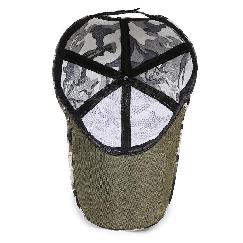 Product Introduction of Adjustable Cap Mesh Fishing Snapback Hat Outdoor Camouflage Hat 13