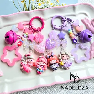 Nadeldza Mini Strap Chain Bag Charm Sanrio Girl  Bunyi Lonceng Glow in the Dark/ Gantungan Tas Hp Karakter Sanrio Lucu